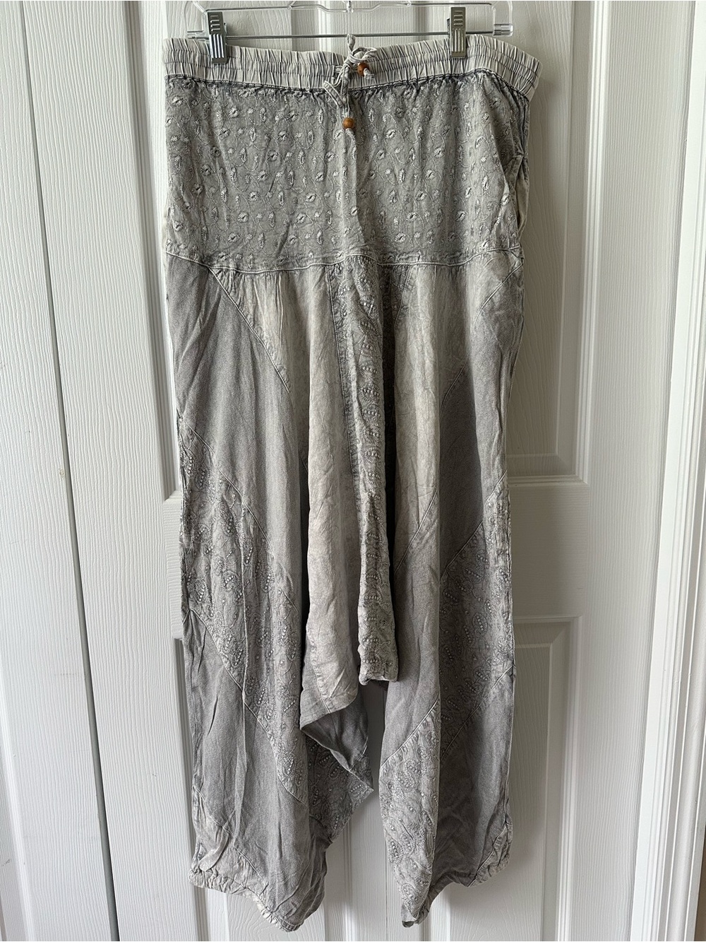 Young Threads Relaxed Boho Cropped Harem Pants - Gray
